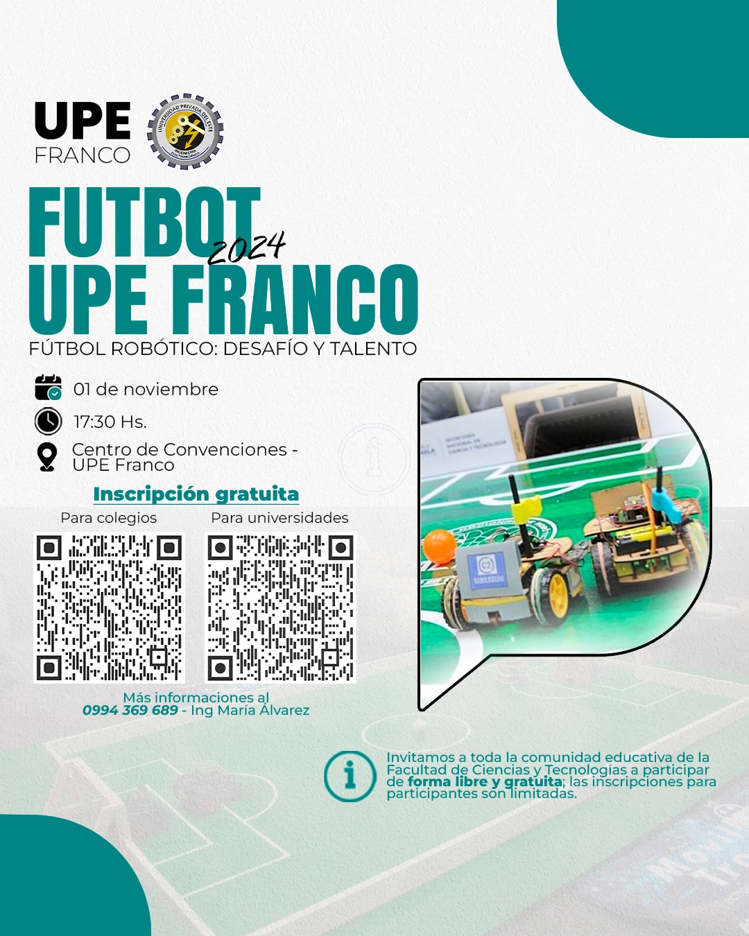 FutBot UPE FRANCO 2024 Fútbol Robótico: desafío y talento
