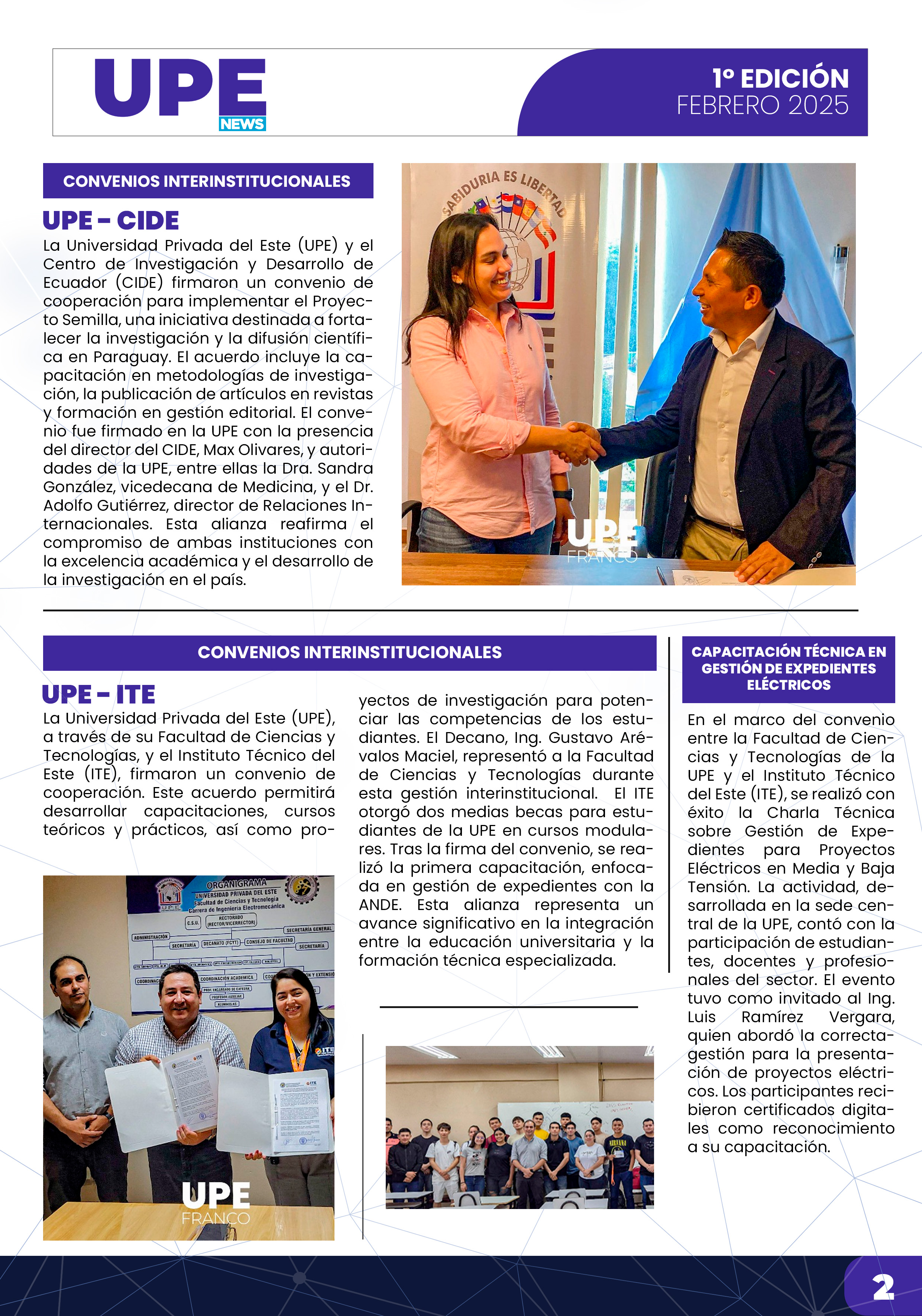 UPE NEWS: Febrero de 2025