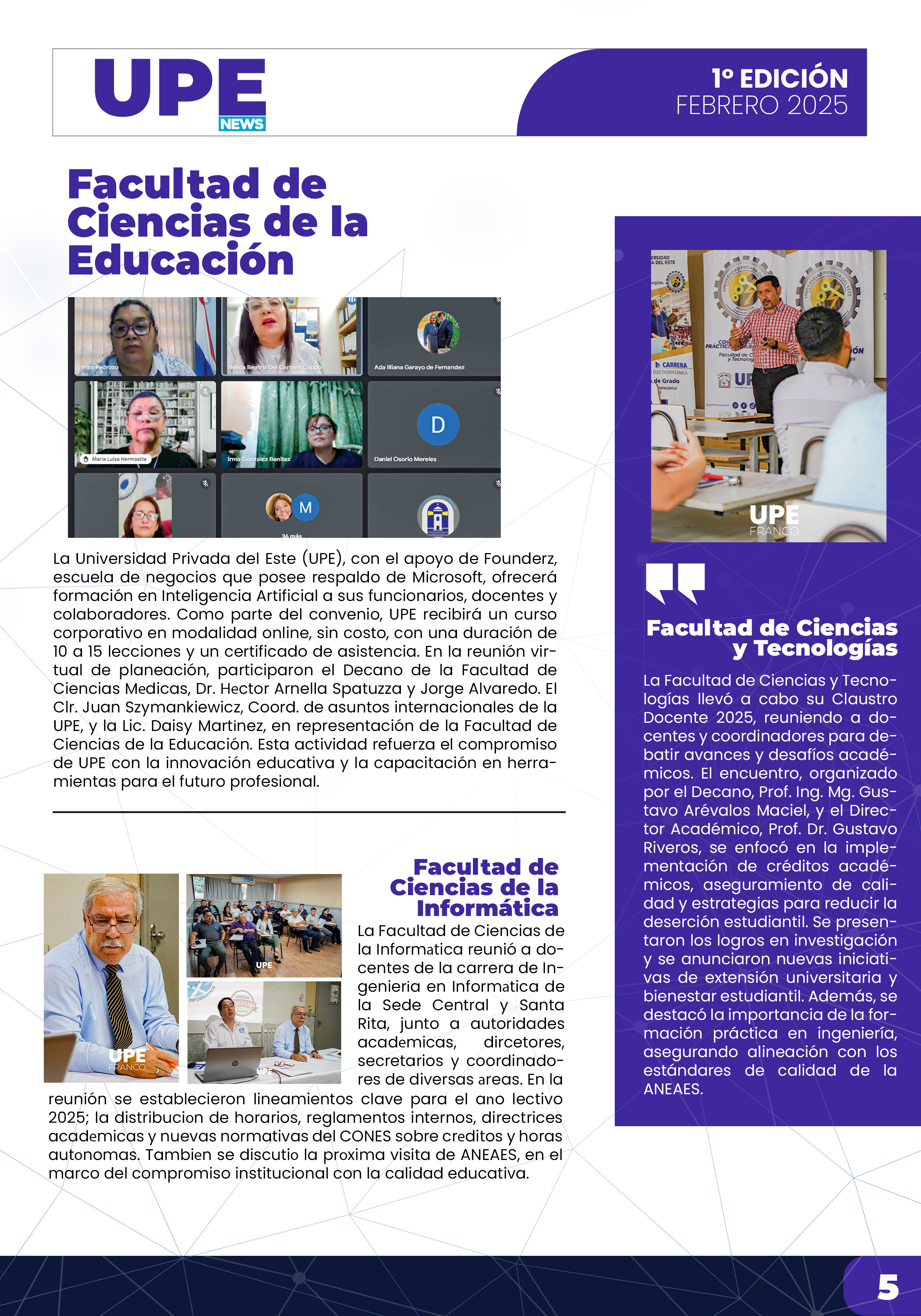UPE NEWS: Febrero de 2025