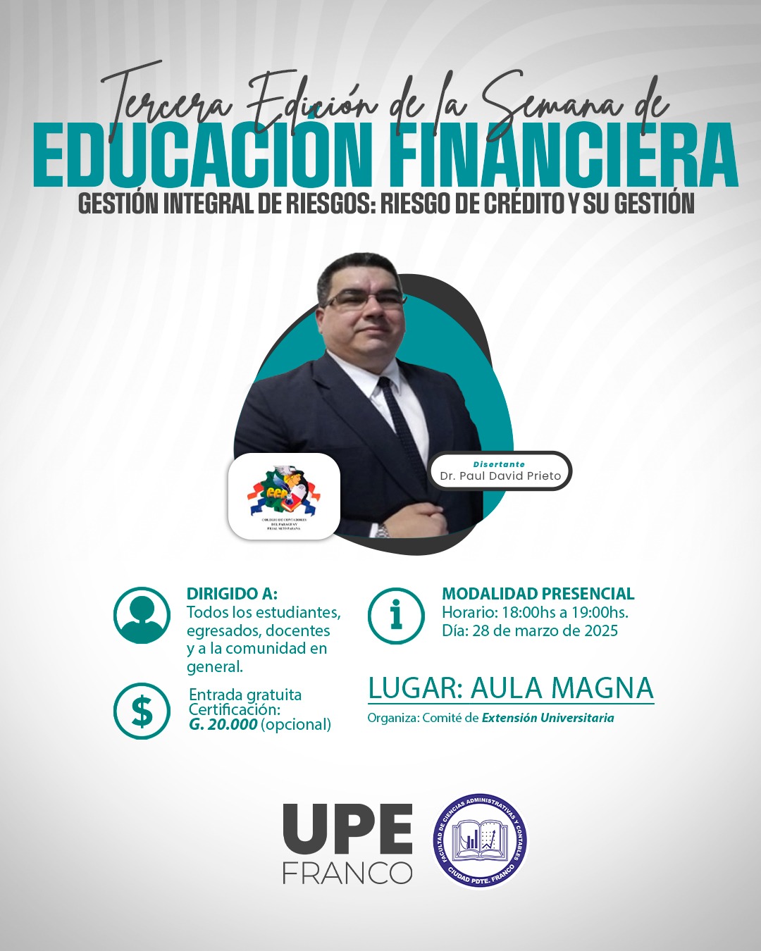 Semana de la Educación Financiera en la UPE FRANCO: 3ra Edición