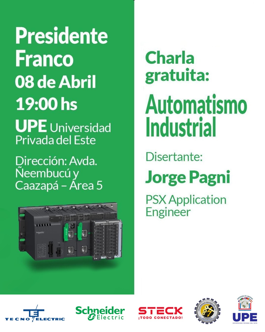 Automatismo Industrial: Charla Gratuita en la UPE FRANCO