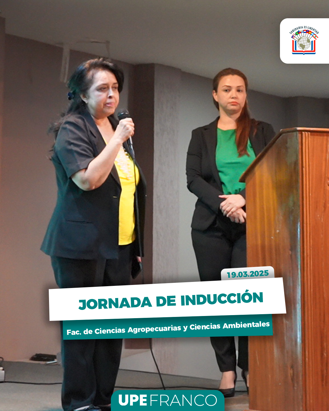 Jornada de Inducción en UPE FRANCO: Facultades de Ciencias Agropecuarias y Ciencias Ambientales