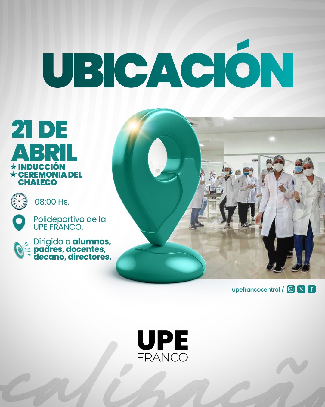 21 de abril: Medicina UPE Franco celebra la Ceremonia del Chaleco para sus ingresantes
