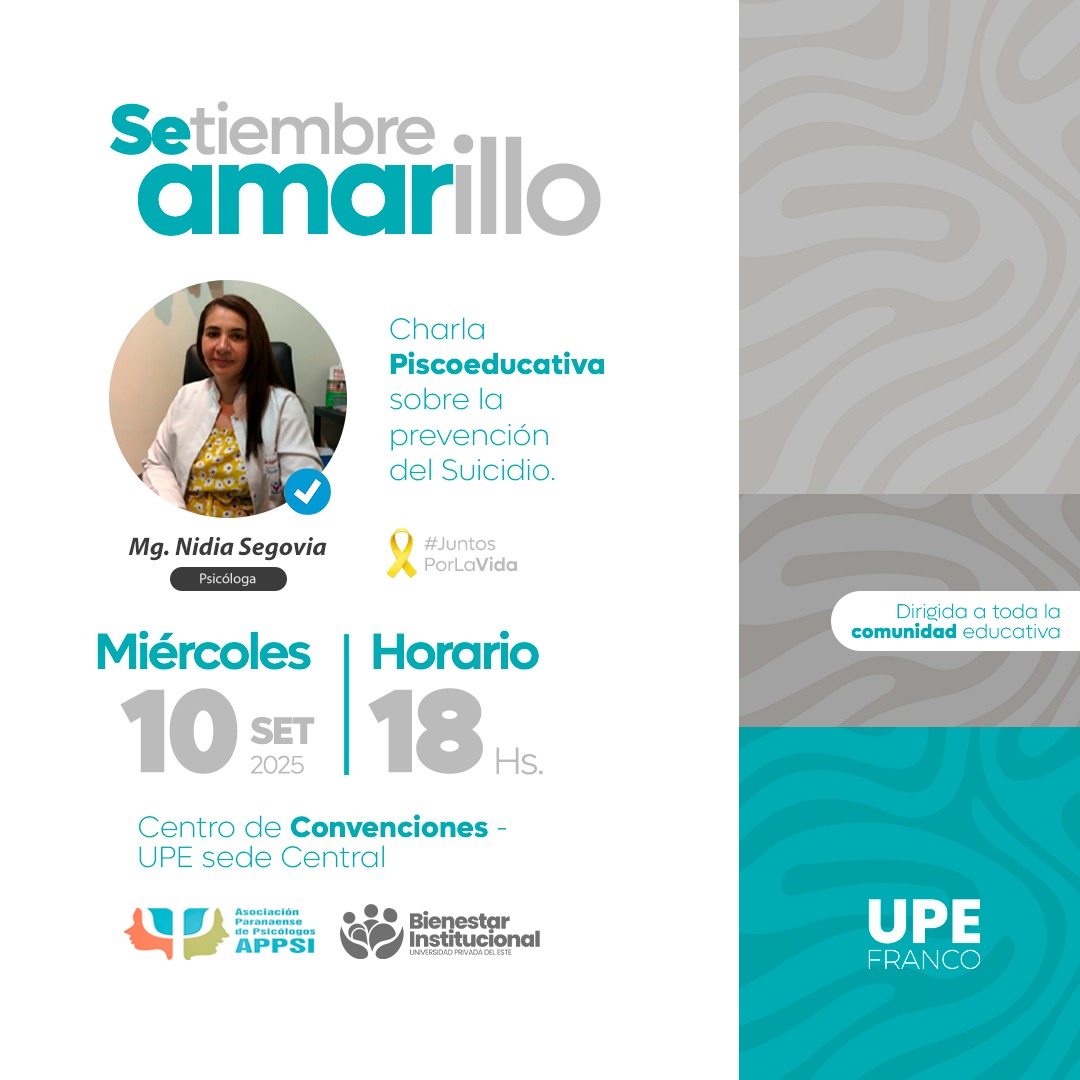 Setiembre Amarillo: Charla psicoeducativa sobre prevención del suicidio