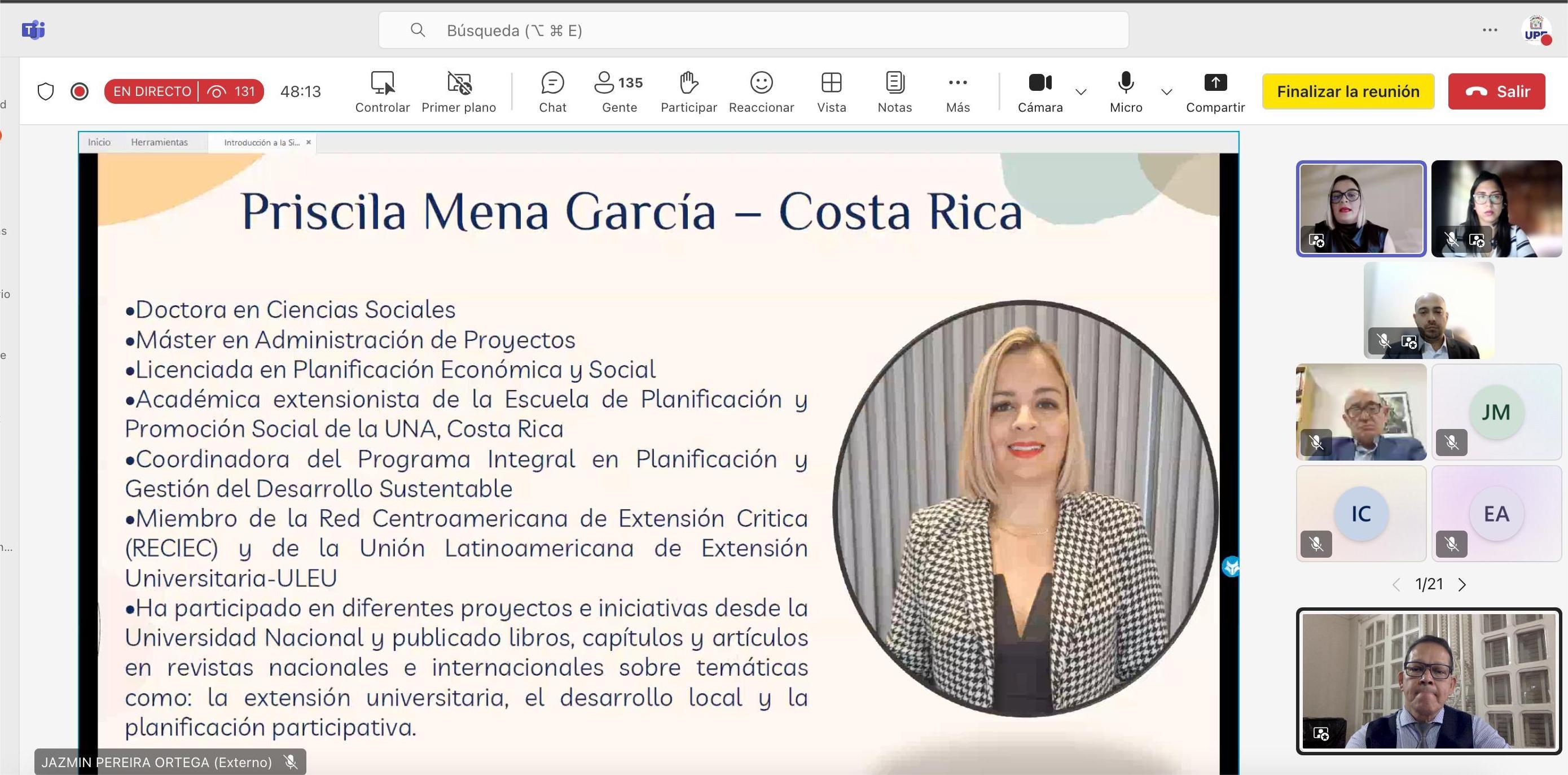 Primera clase del Módulo 4: Diplomado en Extensión Universitaria - UPE FRANCO