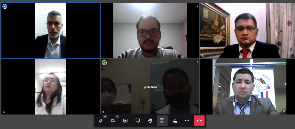 Reunión virtual con representantes de la Facultad de Ciencias Administrativas y Contables y representantes de la Fundación FAEX de Asunción y el Periodicojs del Brasil