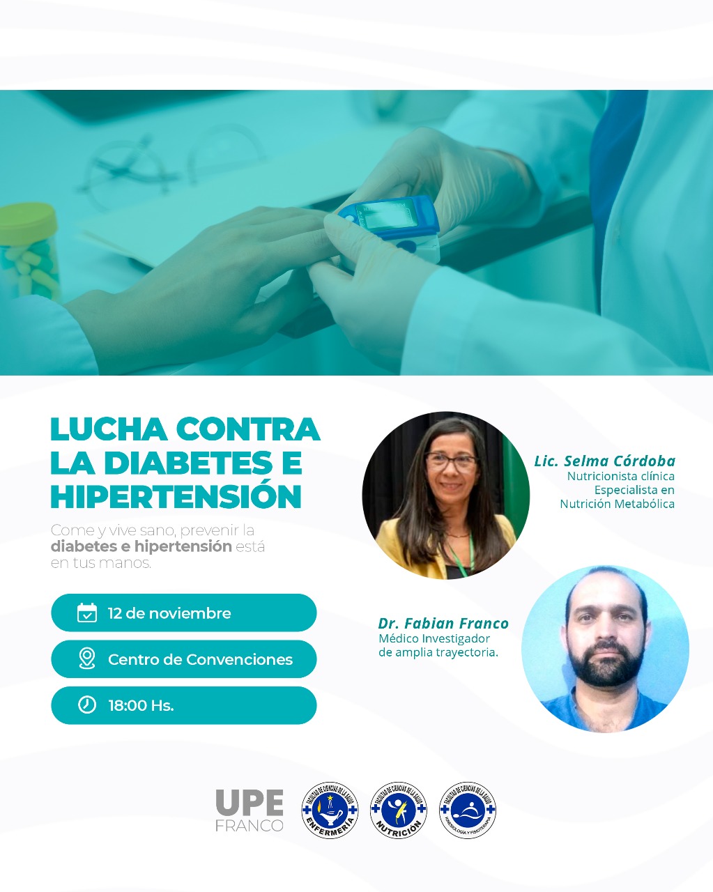 Lucha contra la diabetes e hipertensión: Jornada Informativa en la UPE FRANCO