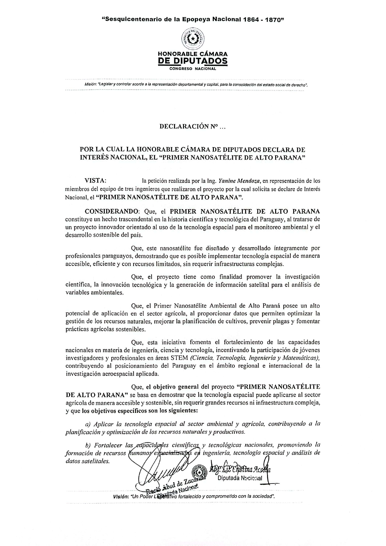 Investigación de egresada de la UPE fue declarada de interés nacional por Diputados
