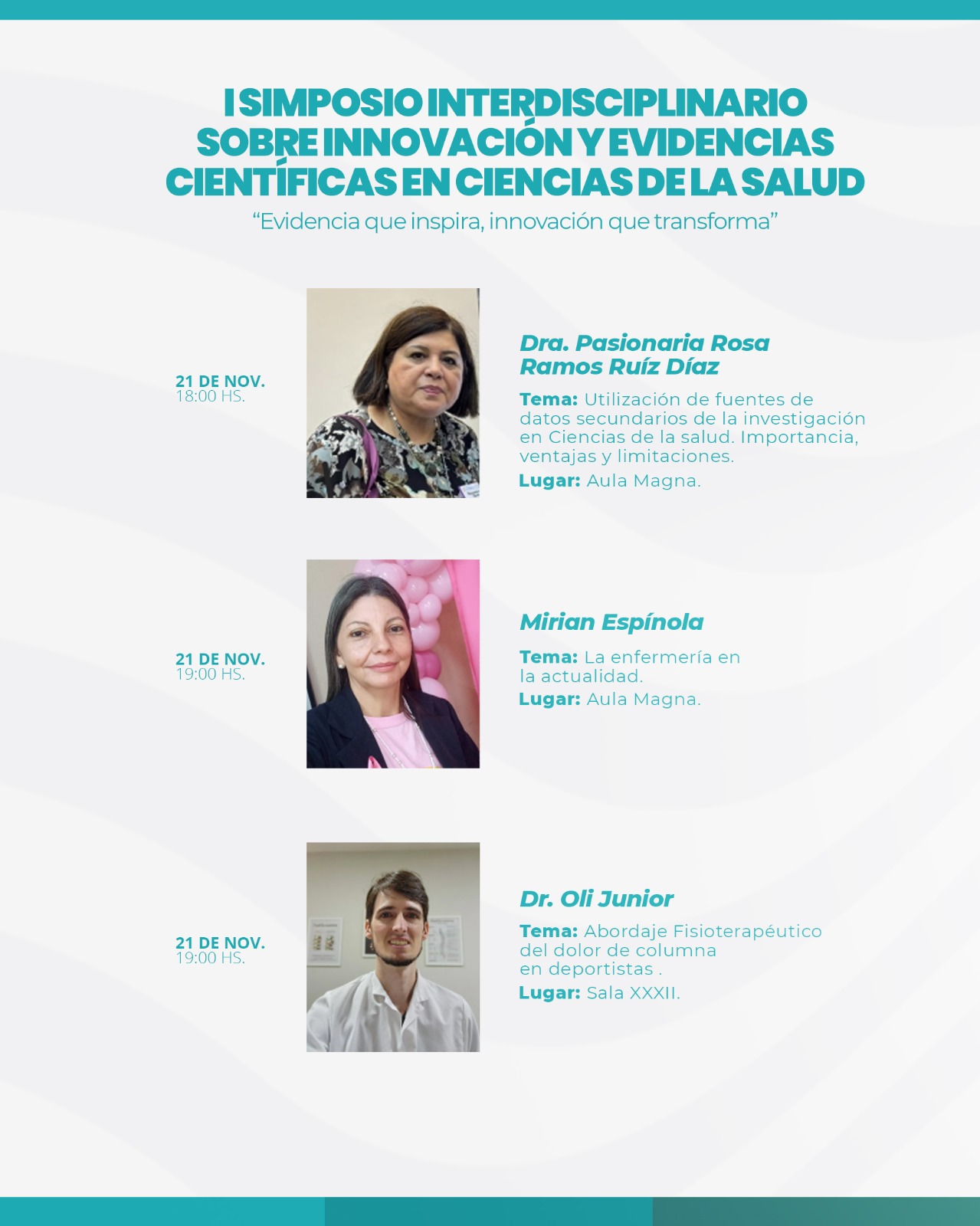 I Simposio Interdisciplinario sobre Innovación y Evidencias Científicas en Ciencias de la Salud