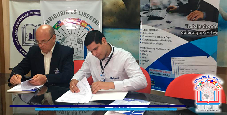 Firma de Convenio entre Flaro S.A. y la Facultad de Ciencias Administrativas y Contables