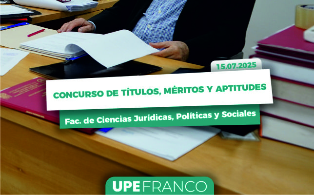 CONCURSO DE TÍTULOS, MÉRITOS Y APTITUDES: Entrevistas con postulantes a cátedras de Derecho
