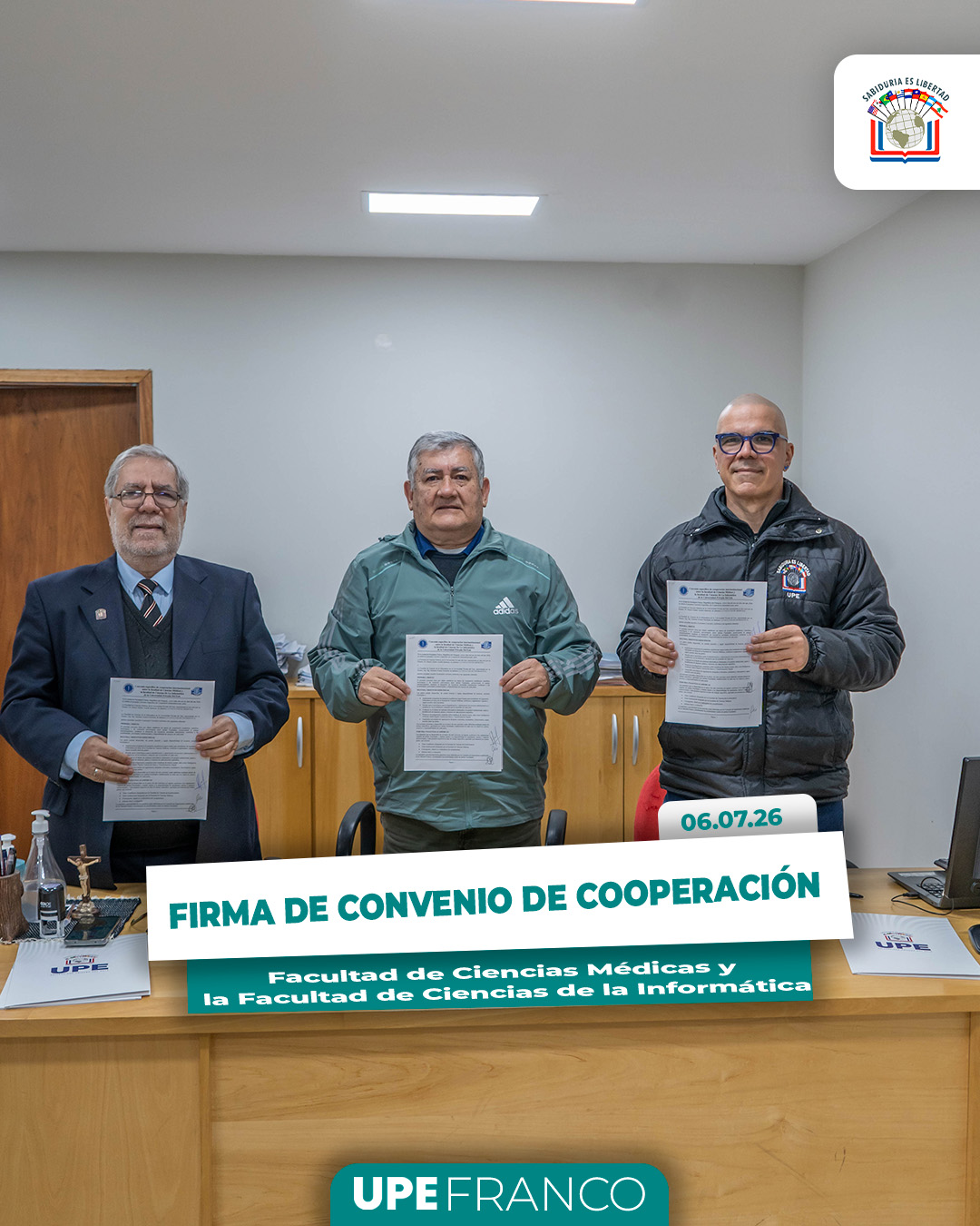 UPE fortalece la integración entre Medicina e Informática con la firma de un convenio de cooperación