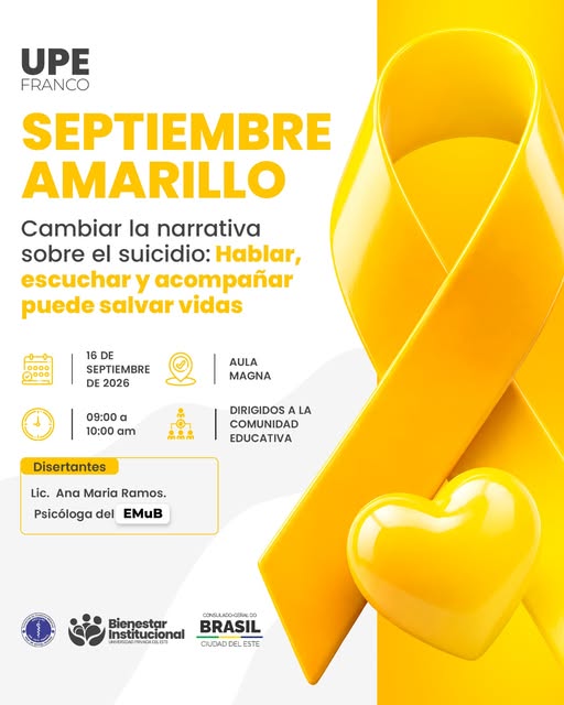 SEPTIEMBRE AMARILLO | CHARLA SOBRE PREVENCIÓN DEL SUICIDIO