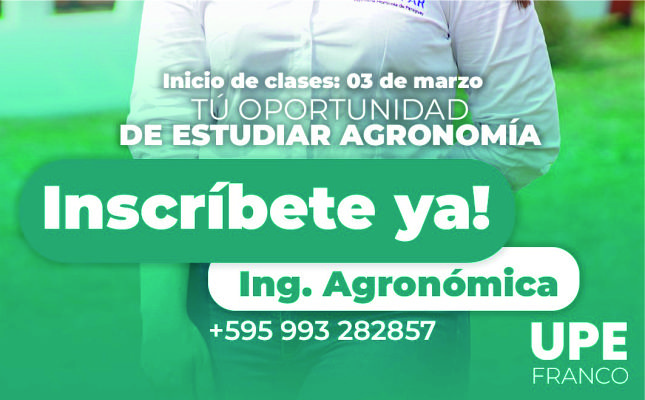 Inscripción UPE Franco 2025: Facultad de Ciencias Agropecuarias