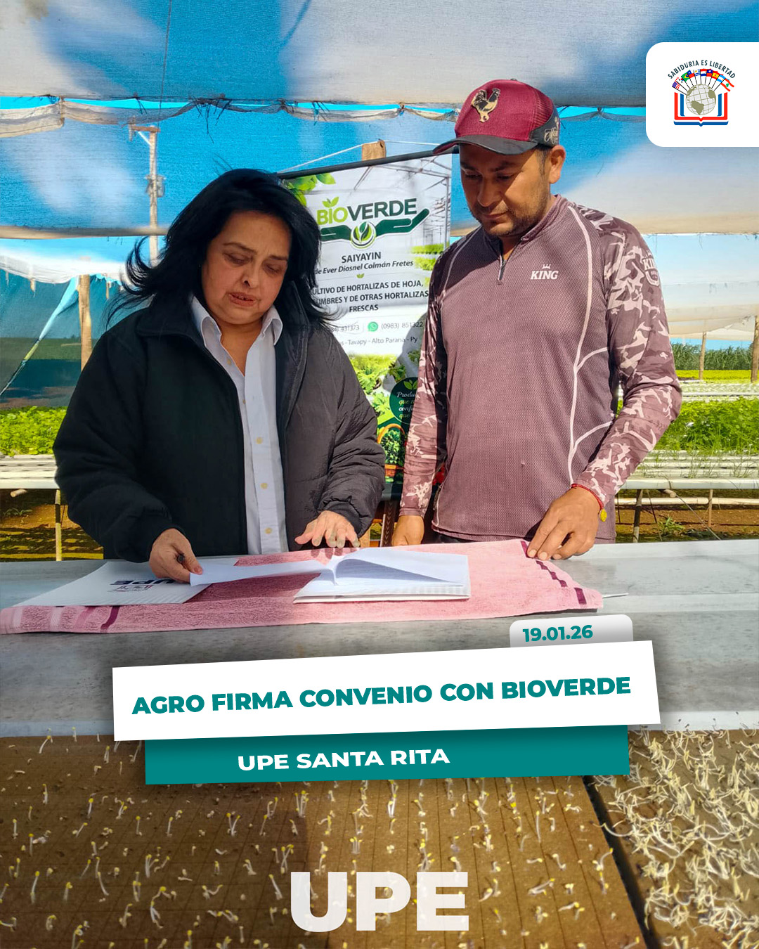 UPE Santa Rita firma convenio con Bioverde