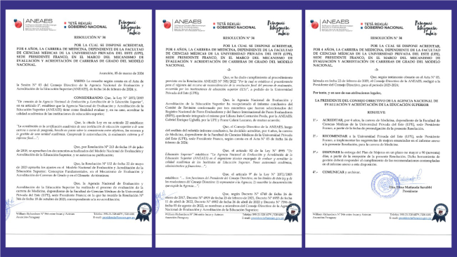 Carrera de Medicina UPE: Acreditación