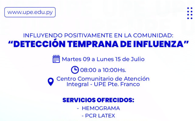Campaña de Detección Temprana de Influenza en la UPE: Protegiendo la Comunidad