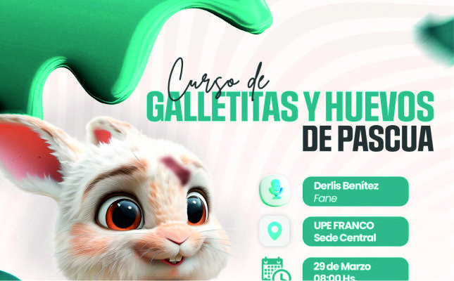 Concluye curso de galletitas y huevos de Pascua en la UPE Franco