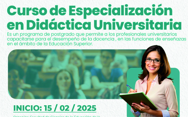 Especialización en Didáctica Universitaria: ¡Las Inscripciones siguen Abiertas!