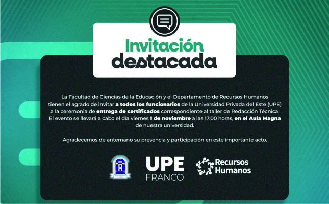 TALLER DE REDACCIÓN TÉCNICA: Capacitación de funcionarios de la UPE FRANCO