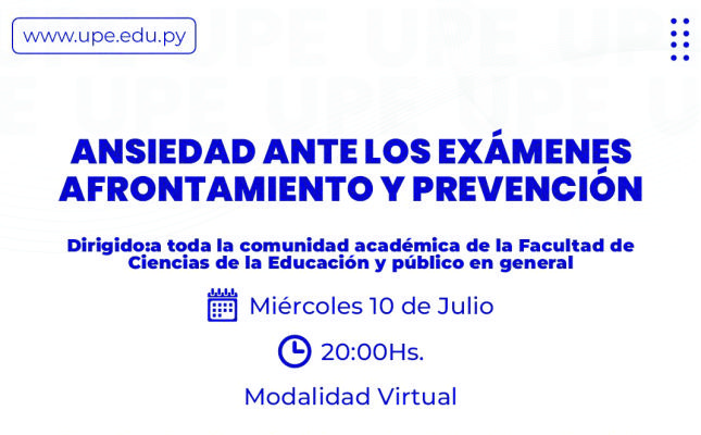 Ansiedad ante los Exámenes - Conferencia Virtual