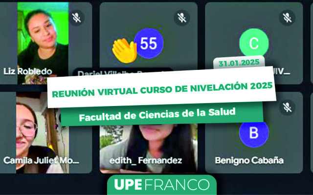 Reunión Virtual: Curso de Nivelación 2025 en la Facultad de Ciencias de la Salud
