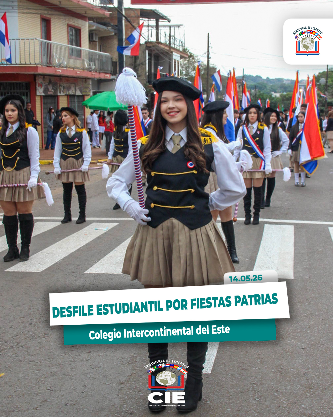CIE participó del desfile estudiantil por las Fiestas Patrias
