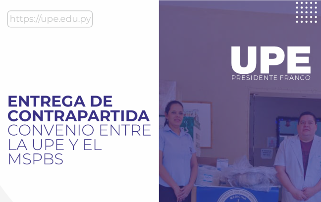 La UPE Contribuye al Sector de la Salud con entrega de Contrapartida