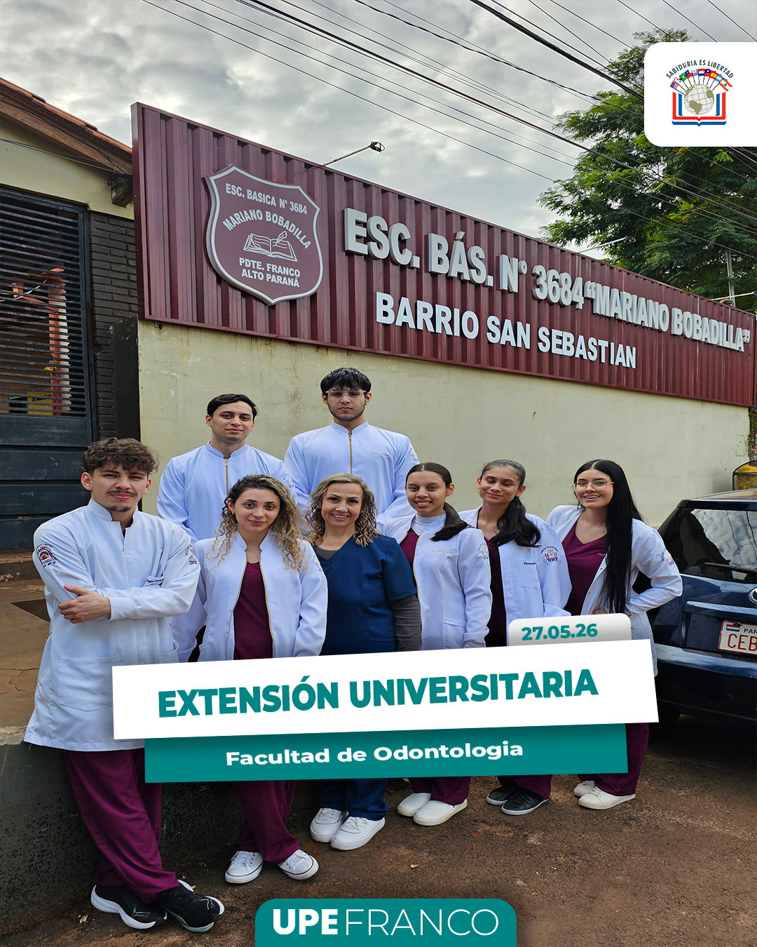 UPE FRANCO DESARROLLA PROGRAMA DE ATENCIÓN ODONTOLÓGICA INFANTIL EN EL BARRIO SAN SEBASTIÁN