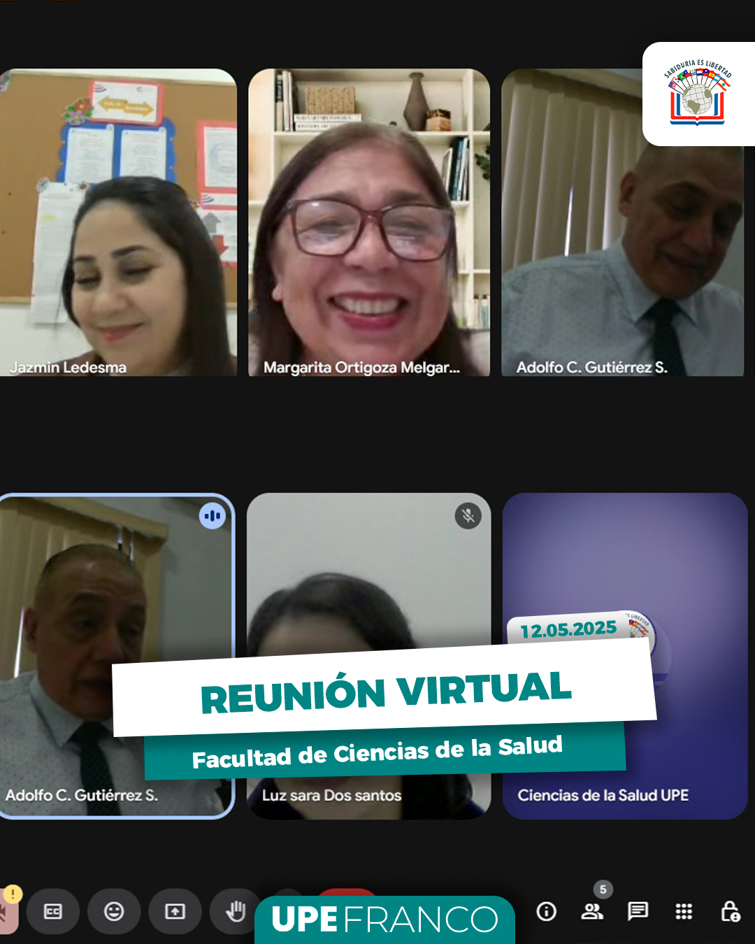 Reunión virtual: UPE y UCP coordinan seminario sobre internacionalización de la Educación Superior