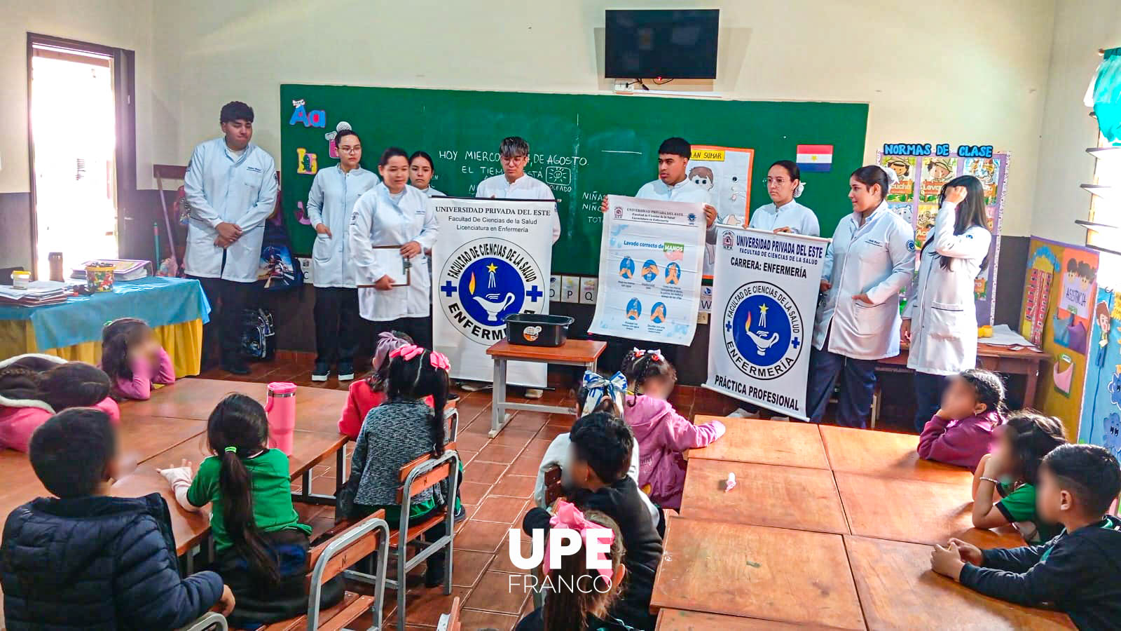 Estudiantes de Enfermería promueven hábitos de higiene en la Escuela Saltos del Monday
