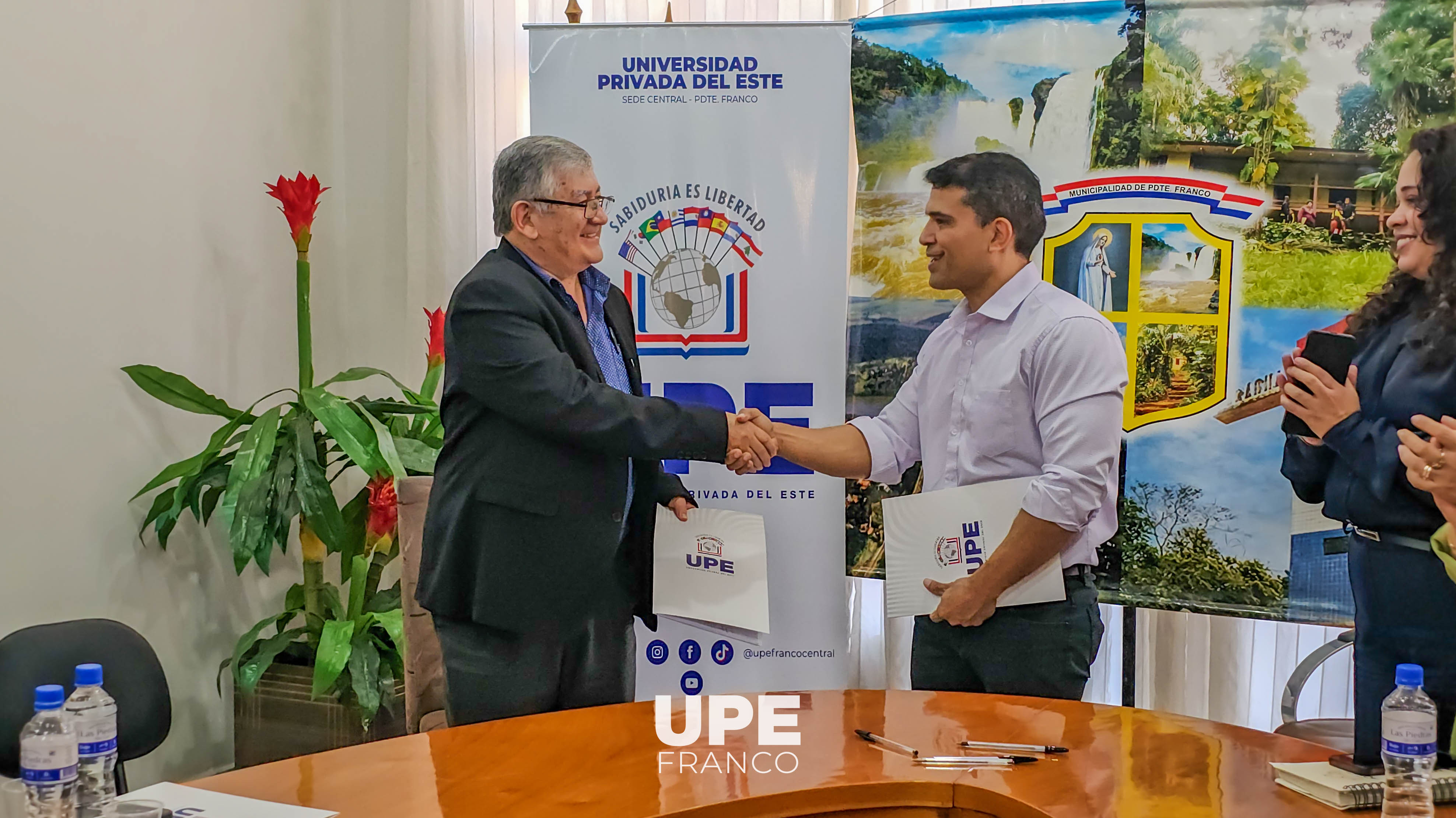 UPE Y MUNICIPALIDAD DE PRESIDENTE FRANCO CONSOLIDAN ALIANZA ESTRATÉGICA MEDIANTE CONVENIOS DE COOPERACIÓN INTERINSTITUCIONAL