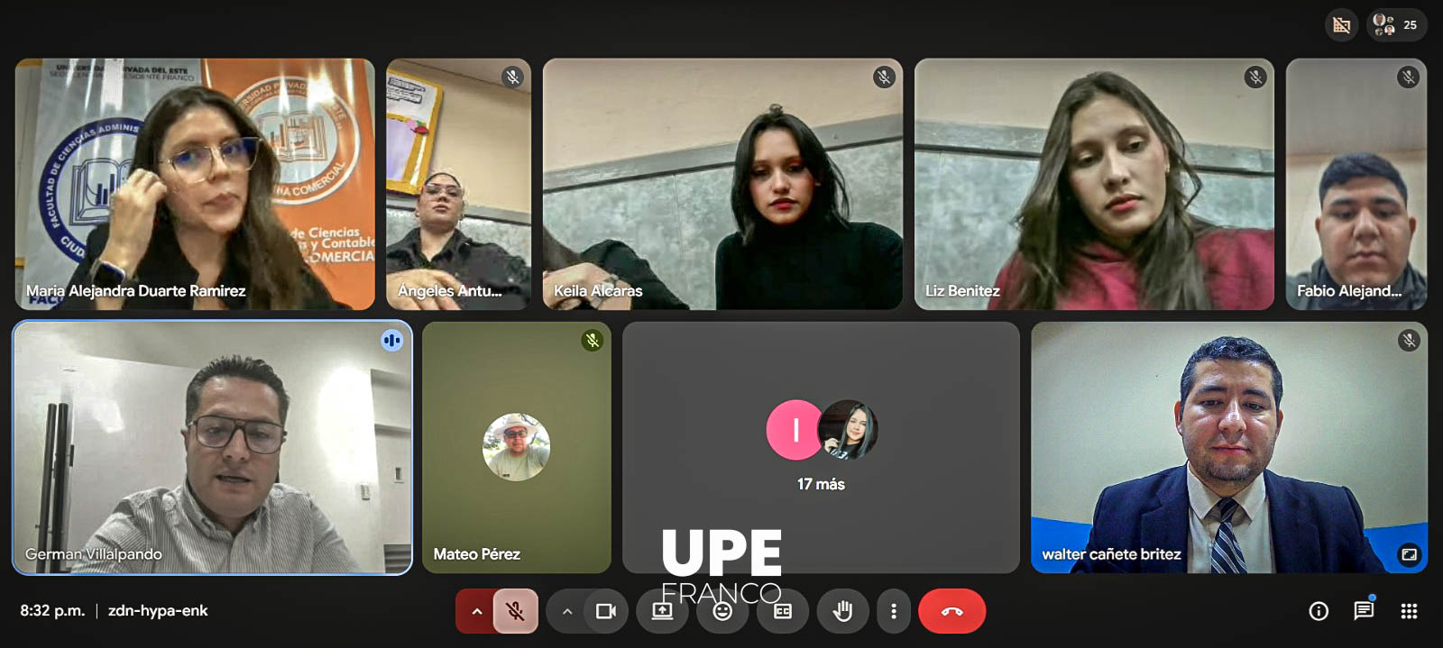 Clase Espejo Internacional: UPE FRANCO - Unifranz, Bolivia