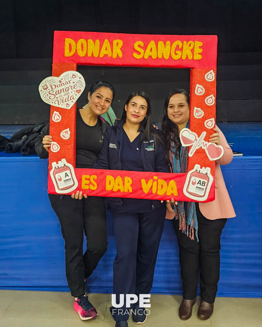 FACULTAD DE CIENCIAS DE LA SALUD REALIZÓ CAMPAÑA DE DONACIÓN DE SANGRE EN LA UPE FRANCO