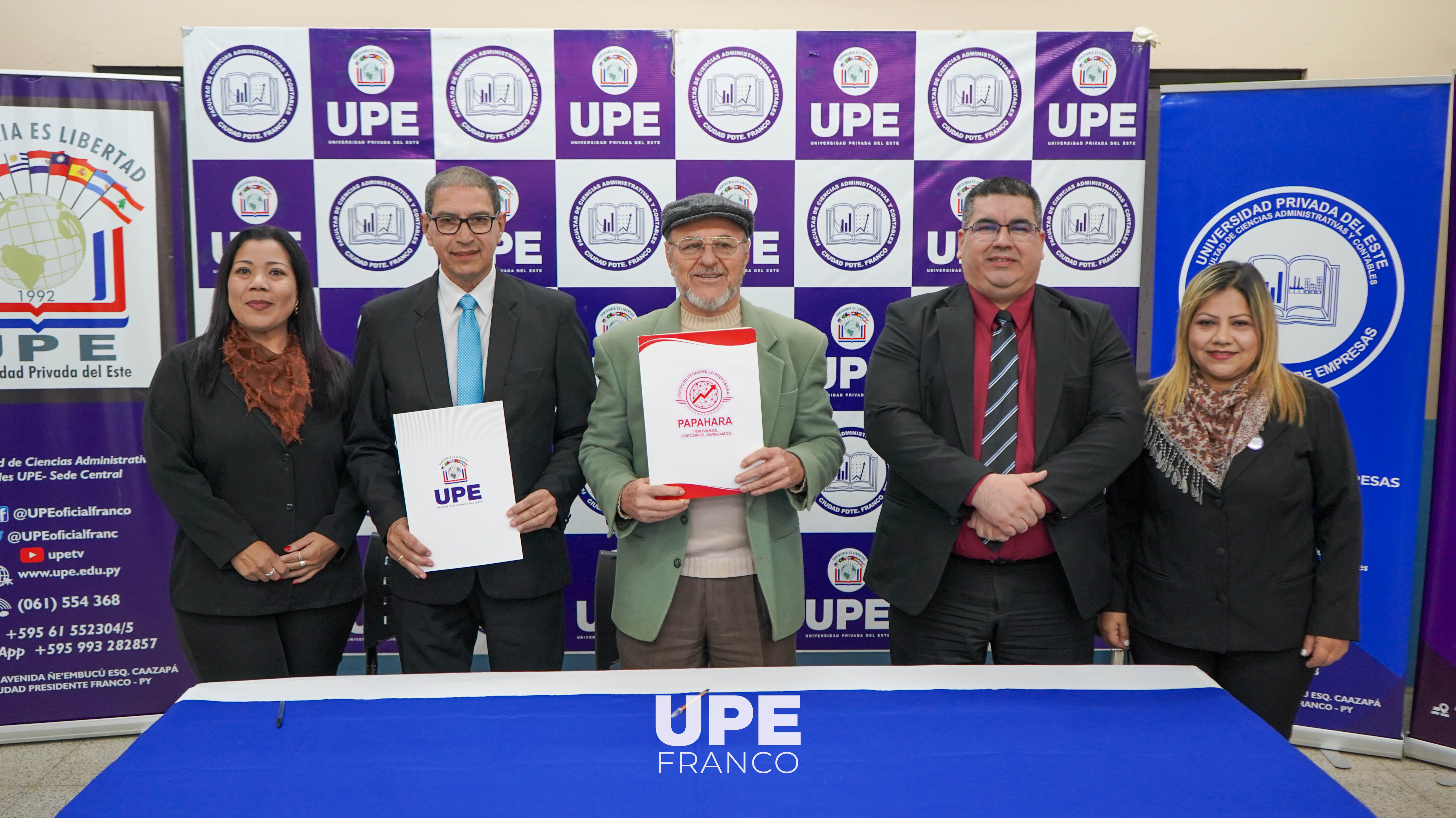FACULTAD DE CIENCIAS ADMINISTRATIVAS Y CONTABLES DE LA UPE SUSCRIBE CONVENIO DE COOPERACIÓN CON PAPAHARA E.A.S.