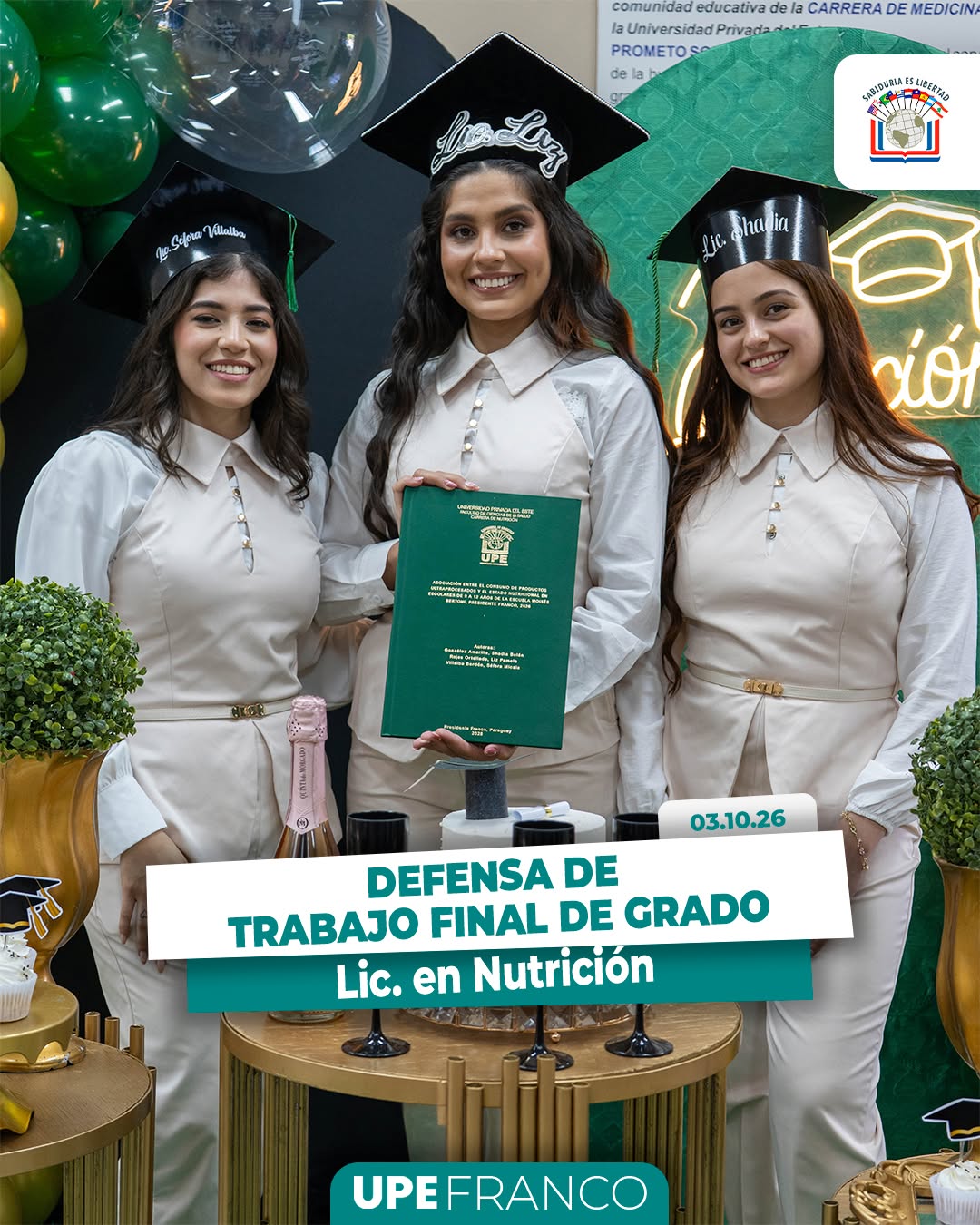 DEFENSA DE TRABAJO FINAL DE GRADO | NUTRICIÓN UPE FRANCO